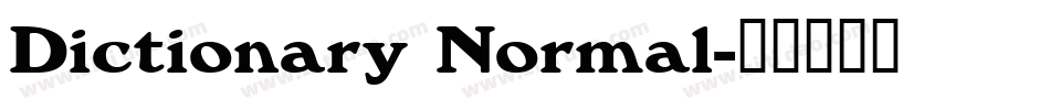Dictionary Normal字体转换